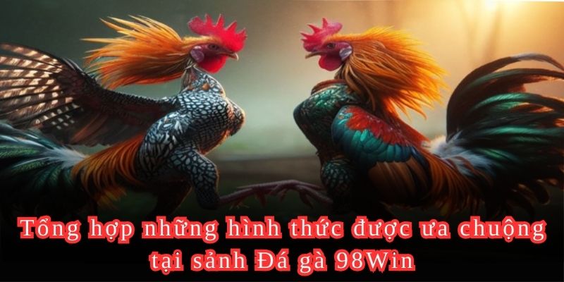 Tổng hợp những hình thức được ưa chuộng tại sảnh Đá gà 98Win